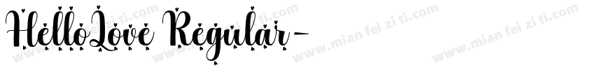 HelloLove Regular字体转换